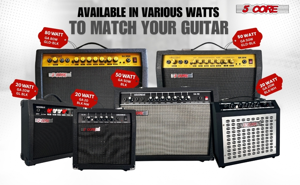 5 Core Guitar Amp Electric Portable Mini Amplifier w Built in Speaker Aux Headphone Jack image 14
