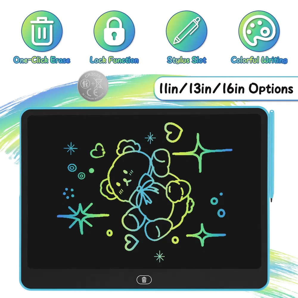 LCD Writing Tablet for Kids, Reusable Doodle Board image 13