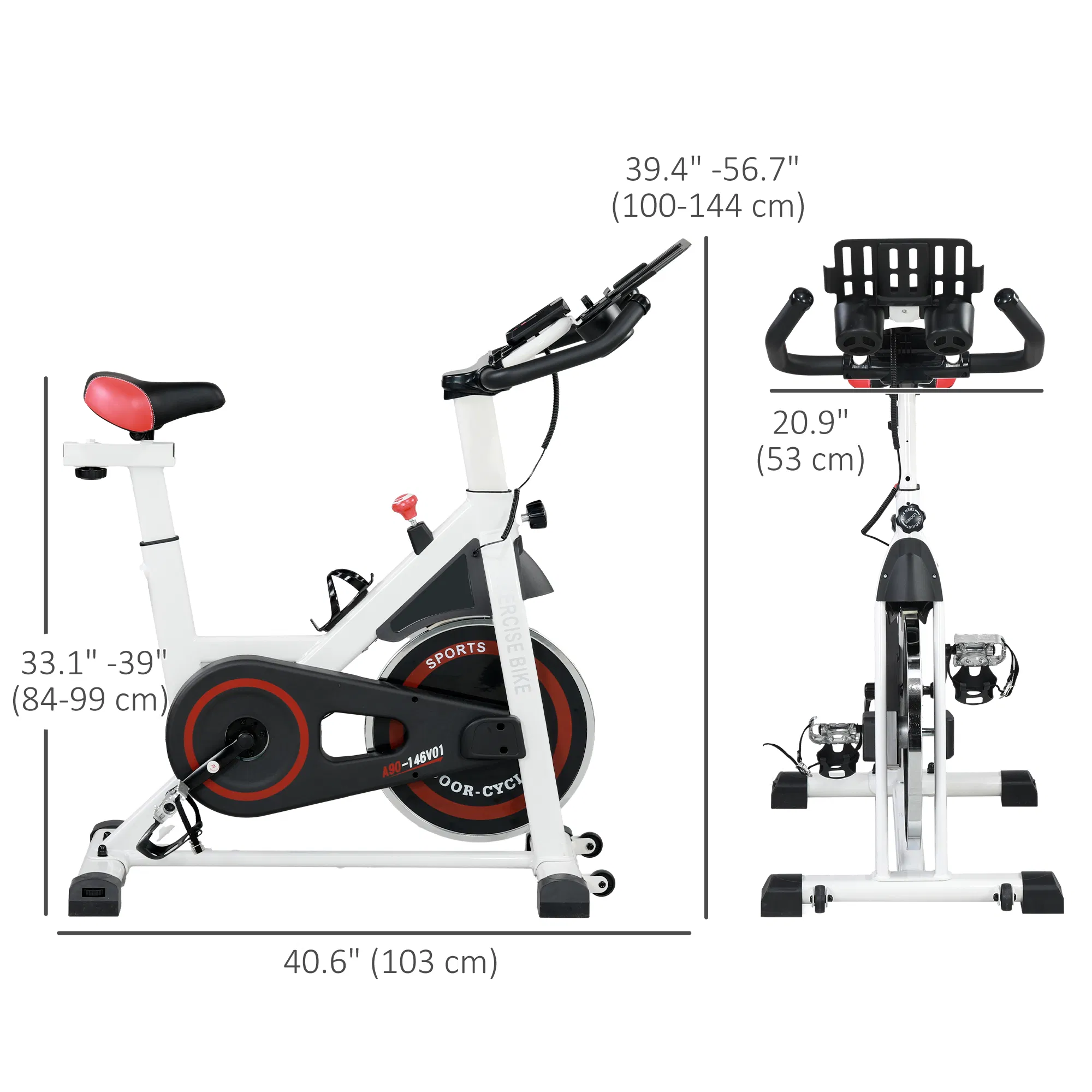 Adjustable Upright Stationary Exercise Bike w/ LCD Display β photo 3