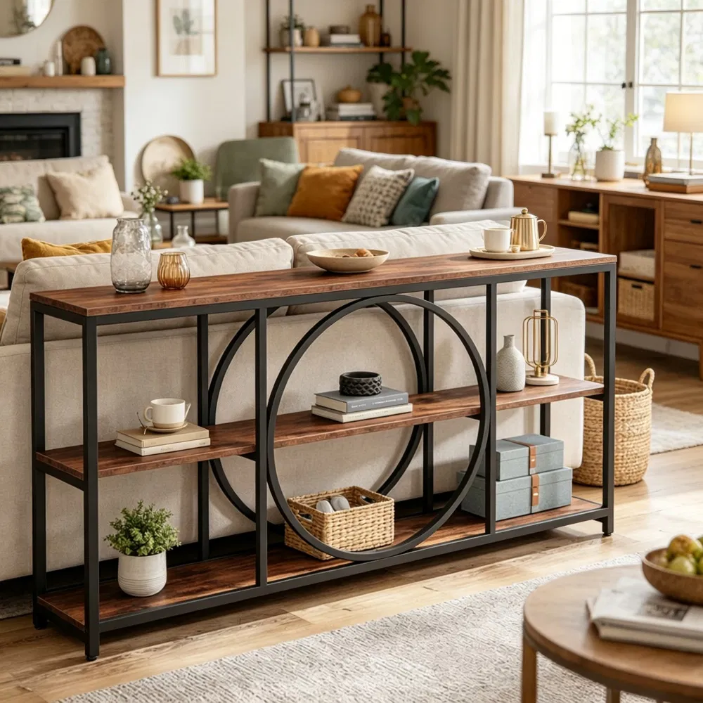 Industrial Console Table, picture 3 of 5