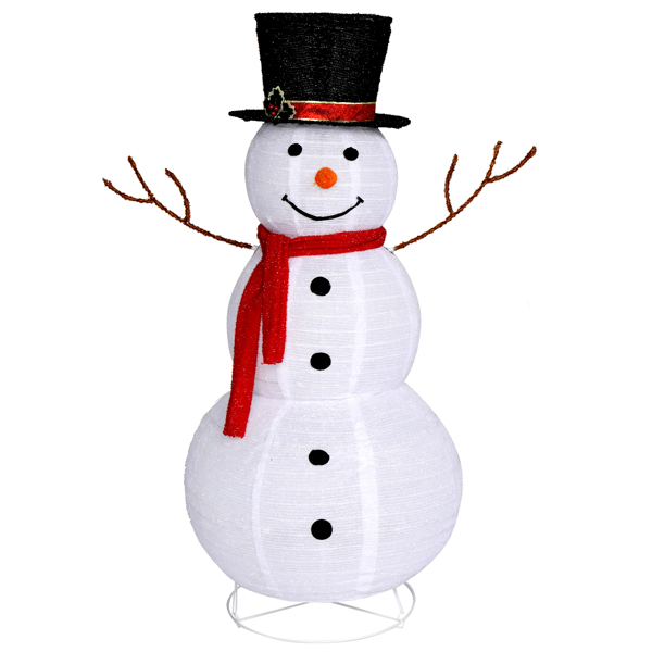 [Replace 62175283]60*60*120cm 30.00V 3.60W  Snowman Snow Fleece Garden Snowman Decoration White-36
