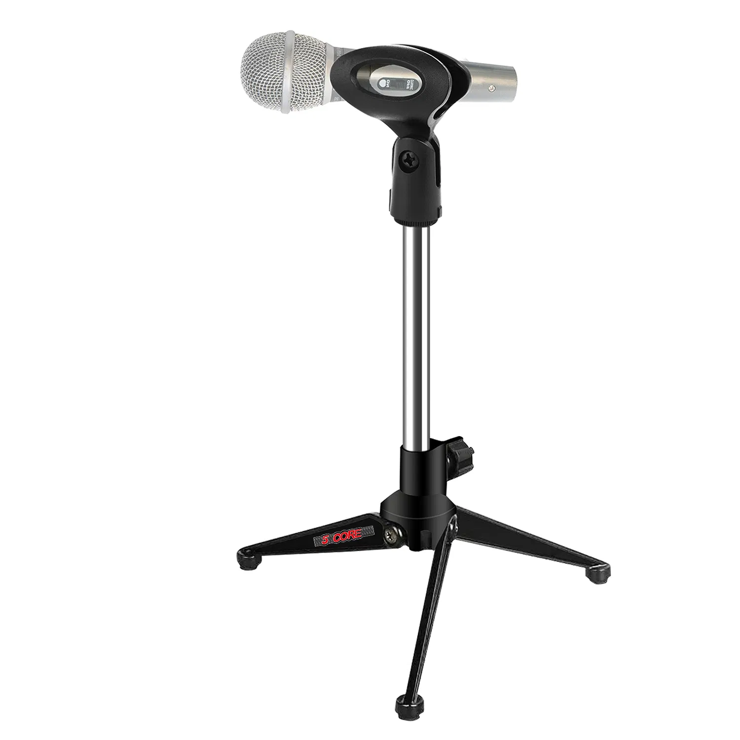 5 Core Desk Mic Stand Adjustable Desktop Microphone Stands Metal Tripod