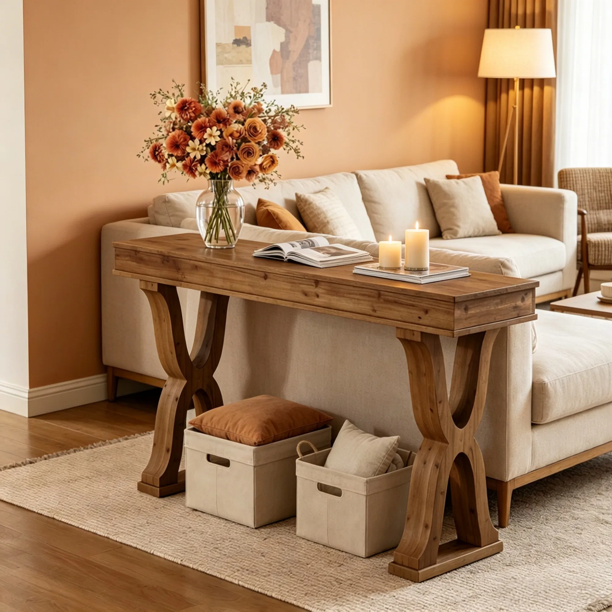 Rustic Long Console Table, picture 4 of 5