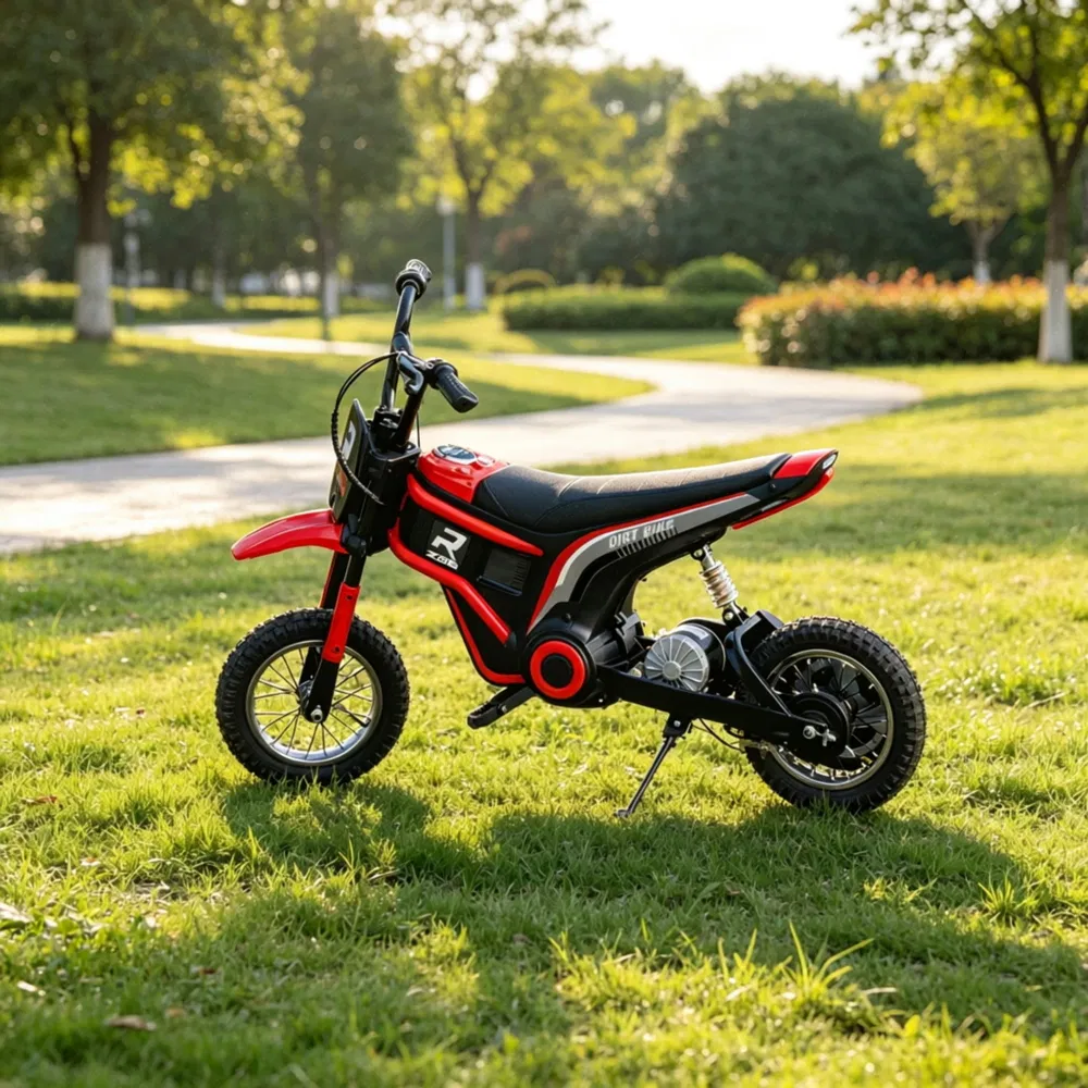 Red 12" Kids Electric Dirt Bike: 24V 350W Motor