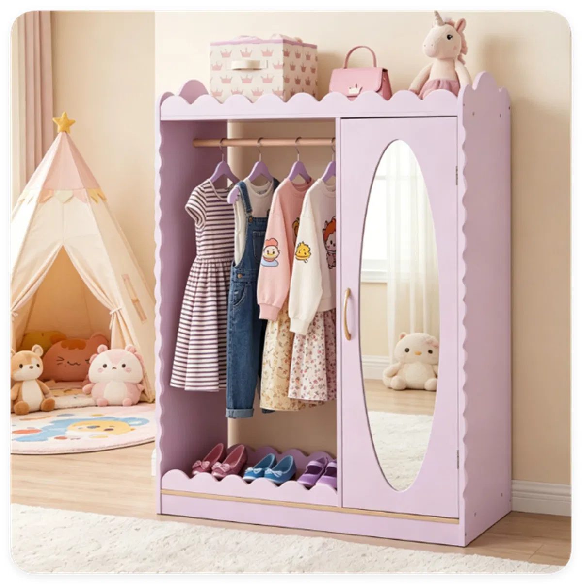 Kids Dress Up Closet with Mirror, picture 3 of 5