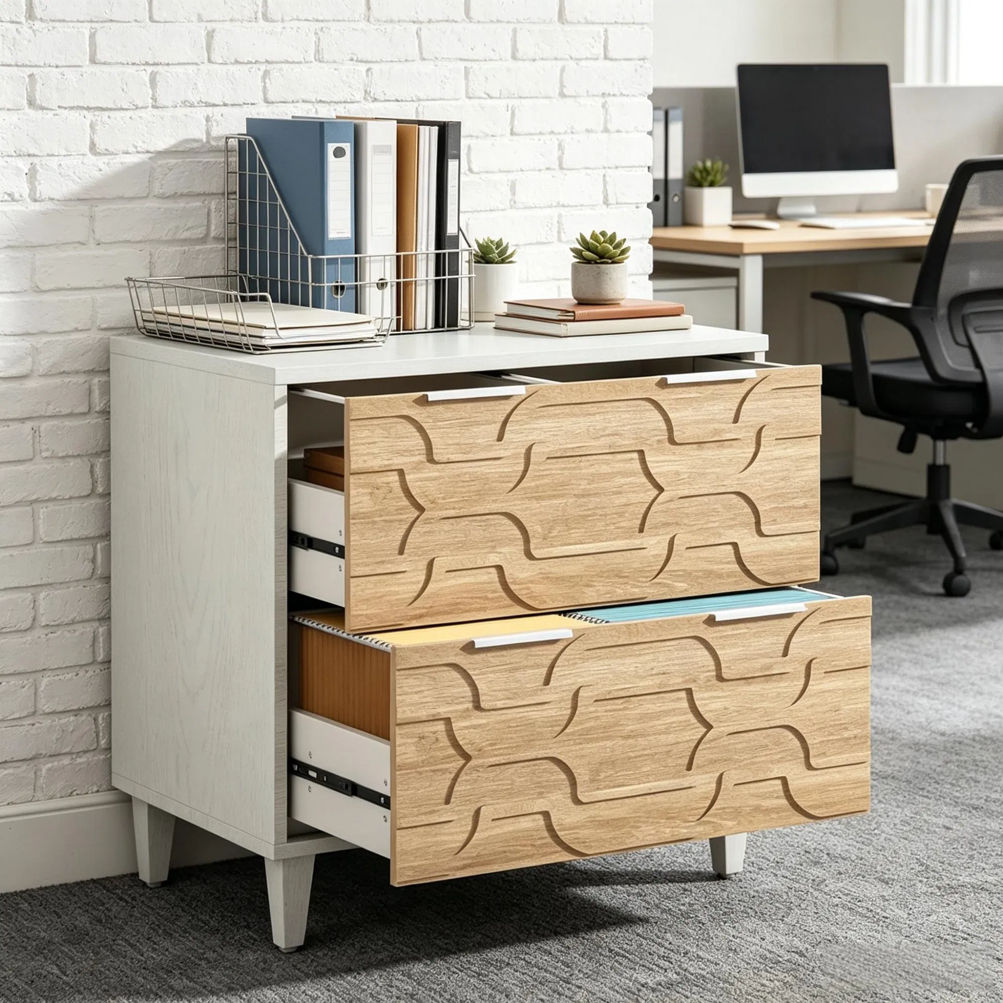 2-Drawer Filing Cabinet, picture 4 of 5