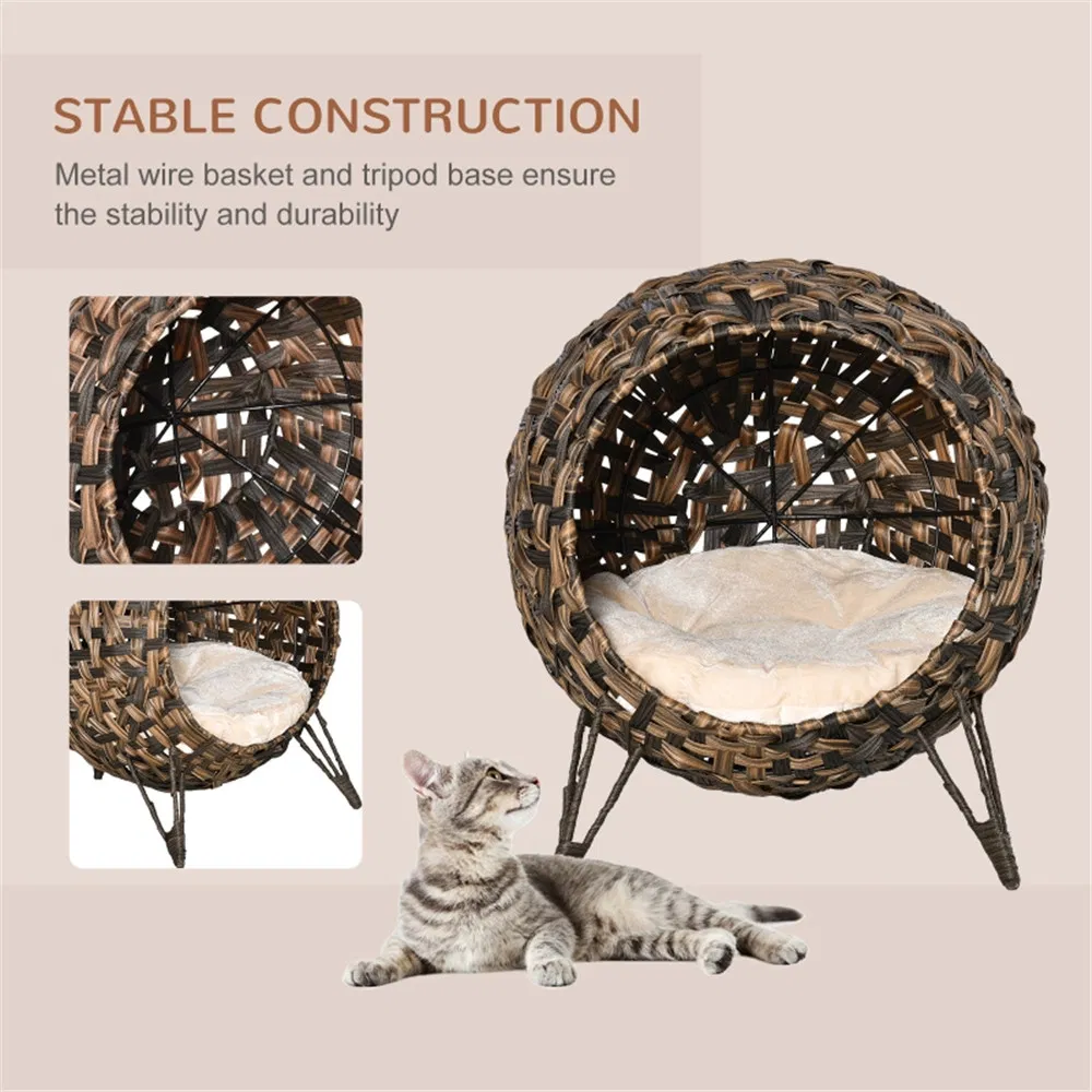 Cat Bed/Cat House -Brown ( Amazon Shipping)(Prohibited by WalMart) - Default