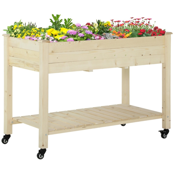 高架花园床/木制花盆 /木材种植箱(周末不发货)( Amazon Shipping)(WalMart禁售)-9
