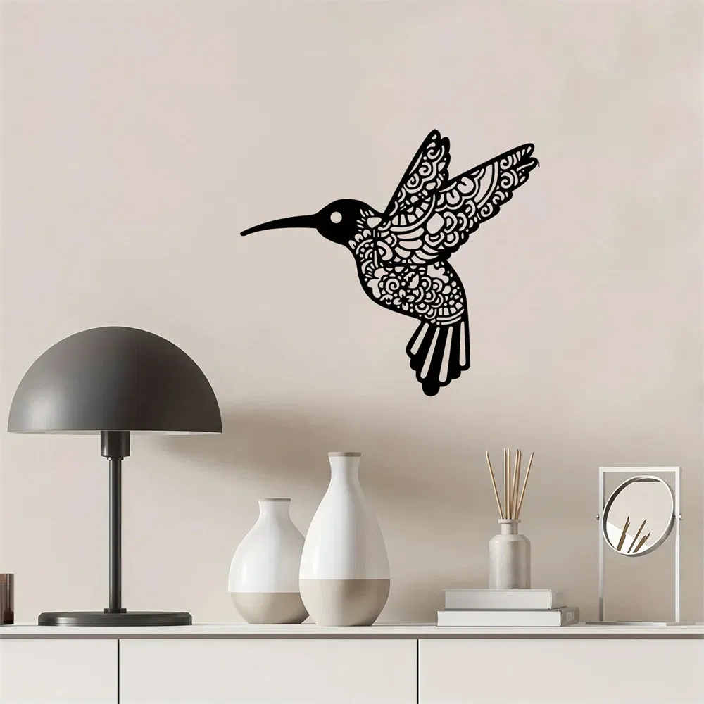 CIFbuy Vintage Hummingbird iron Wall Art Garden Patio Living Room Decor Indoor Outdoor