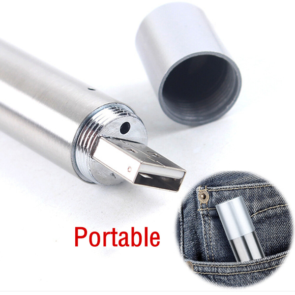 2PCS 3 in1 1mw USB Rechargeable Pet Toy Pen Flashlight Red laser Beam UV Light 3-Modes Lamp-21