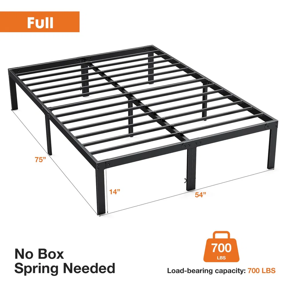 Heavy Duty Metal Bed Frame with Sturdy Steel Slat Support, No Box Spring Needed image 5