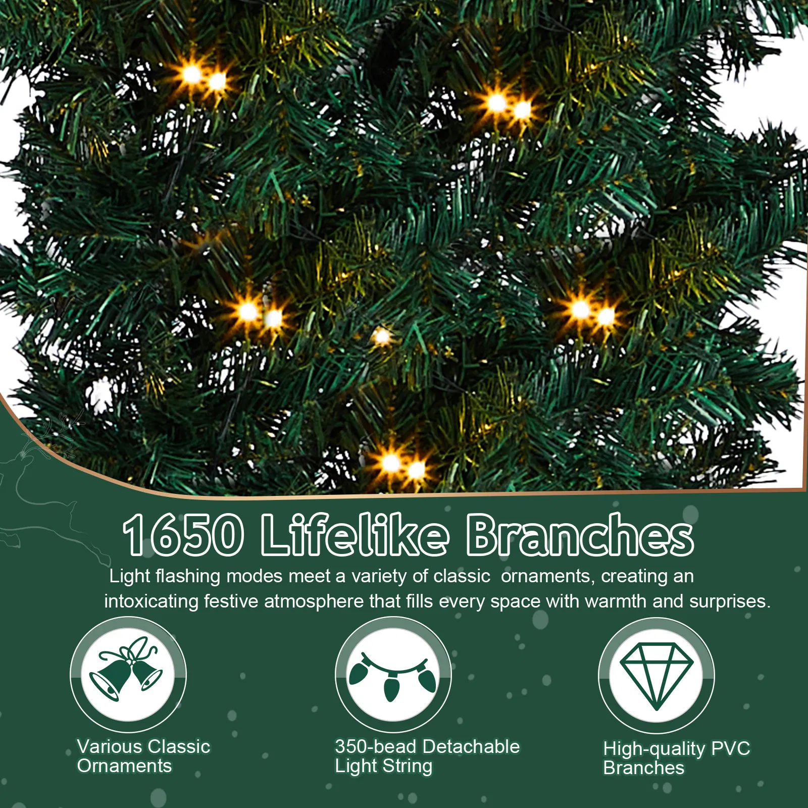 Christmas Artificial Tree Archway Decoration, Realistic PVC Holiday Tree Arch Frame for Outdoor Indoor… image 2