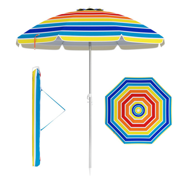 6.5 Feet Beach Umbrella - Multicolor-12