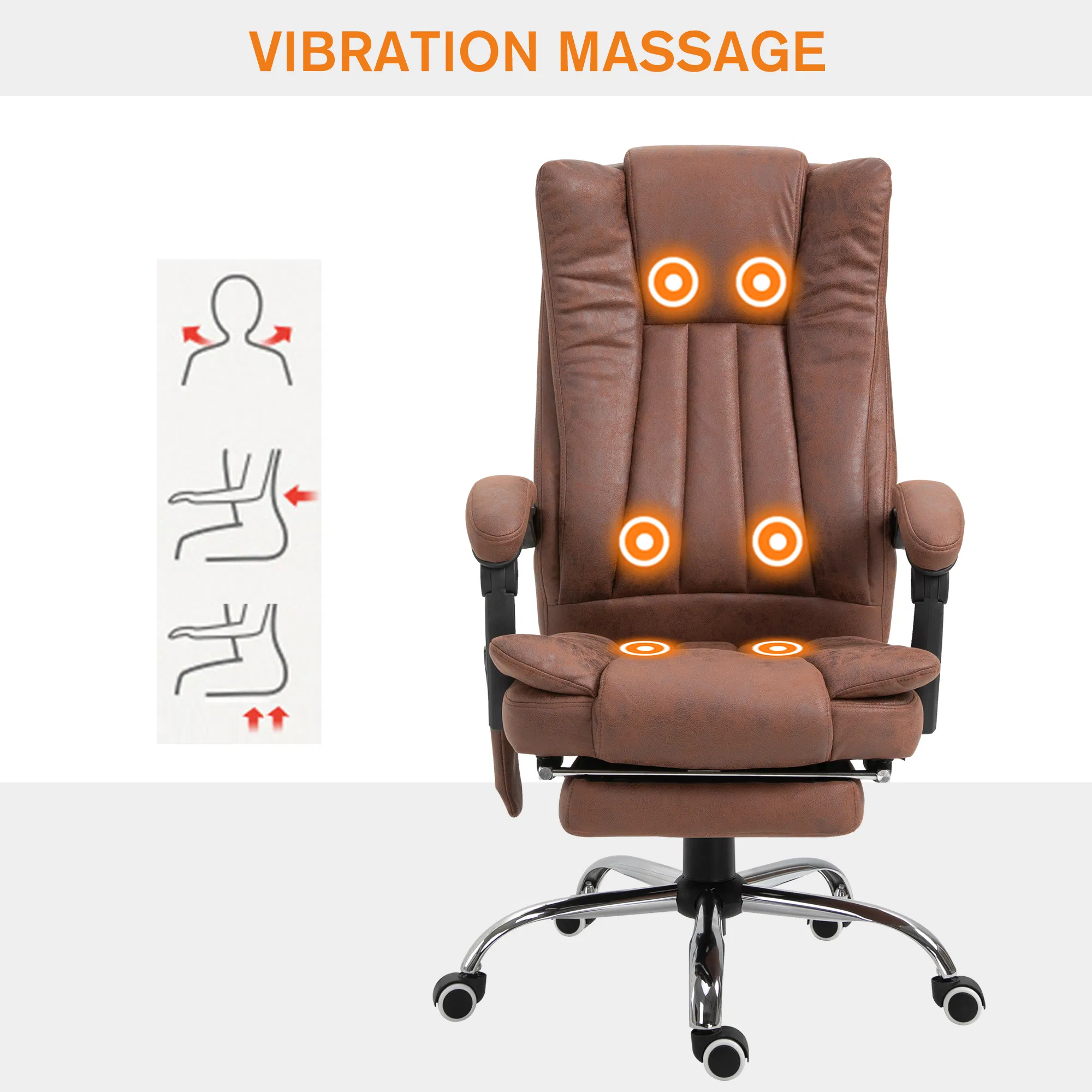 Vibration Massage Reclining Office Chair, picture 3 of 5