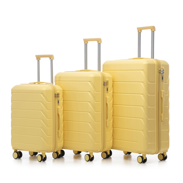 3 in 1 ABS&PC Trolley Box 20in 24in 28in Trolley Box Iron Tie Rod ABSPC Alloy Wine Yellow-12
