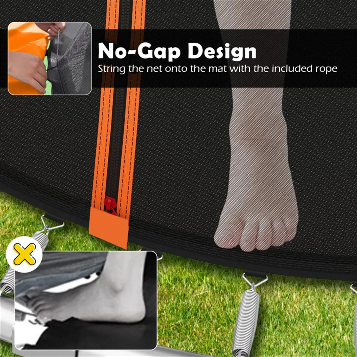 8FT Trampoline with Safety Enclosure β photo 3