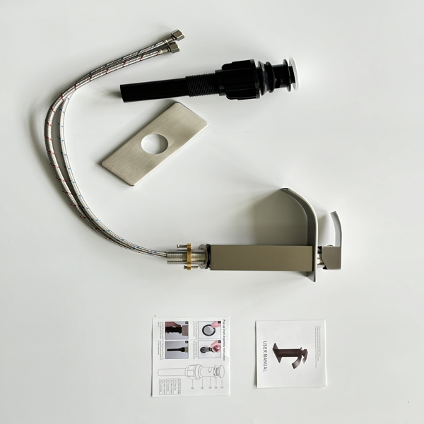 Single Handle Bathroom Faucet Lavatory Faucet Stainless Steel Single Hole-TP, Brushed Nickel[Unable to ship on weekends,usps/fedex]-12