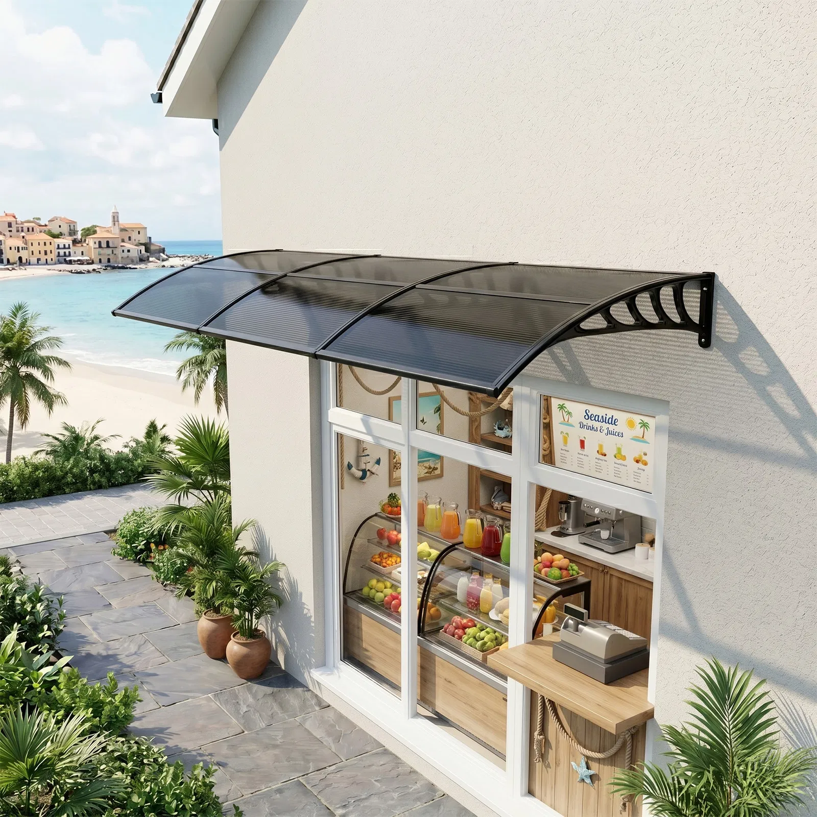 Awning for Door Entrance Window, 38x120 Inch Window Canopy Exterior, UV Rain Snow Protection for House… image 12