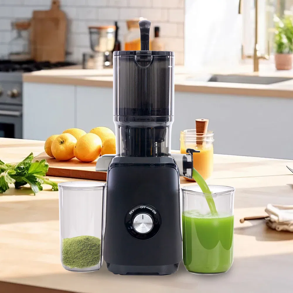 Cold juicer, chewable juicer, wide feeding trough for easy cleaning, suitable for whole vegetables and fruits image 9