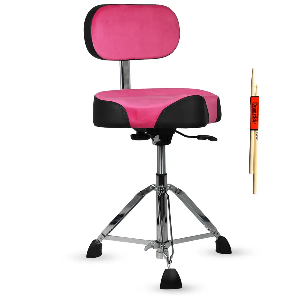 5 Core Drum Throne w Backrest 4" Padded Stool Airlift 25" Adjustable Drummer Stool 441Lb Capacity image 20