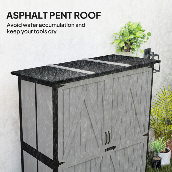 Outdoor Garden Storage Shed Tool House-12