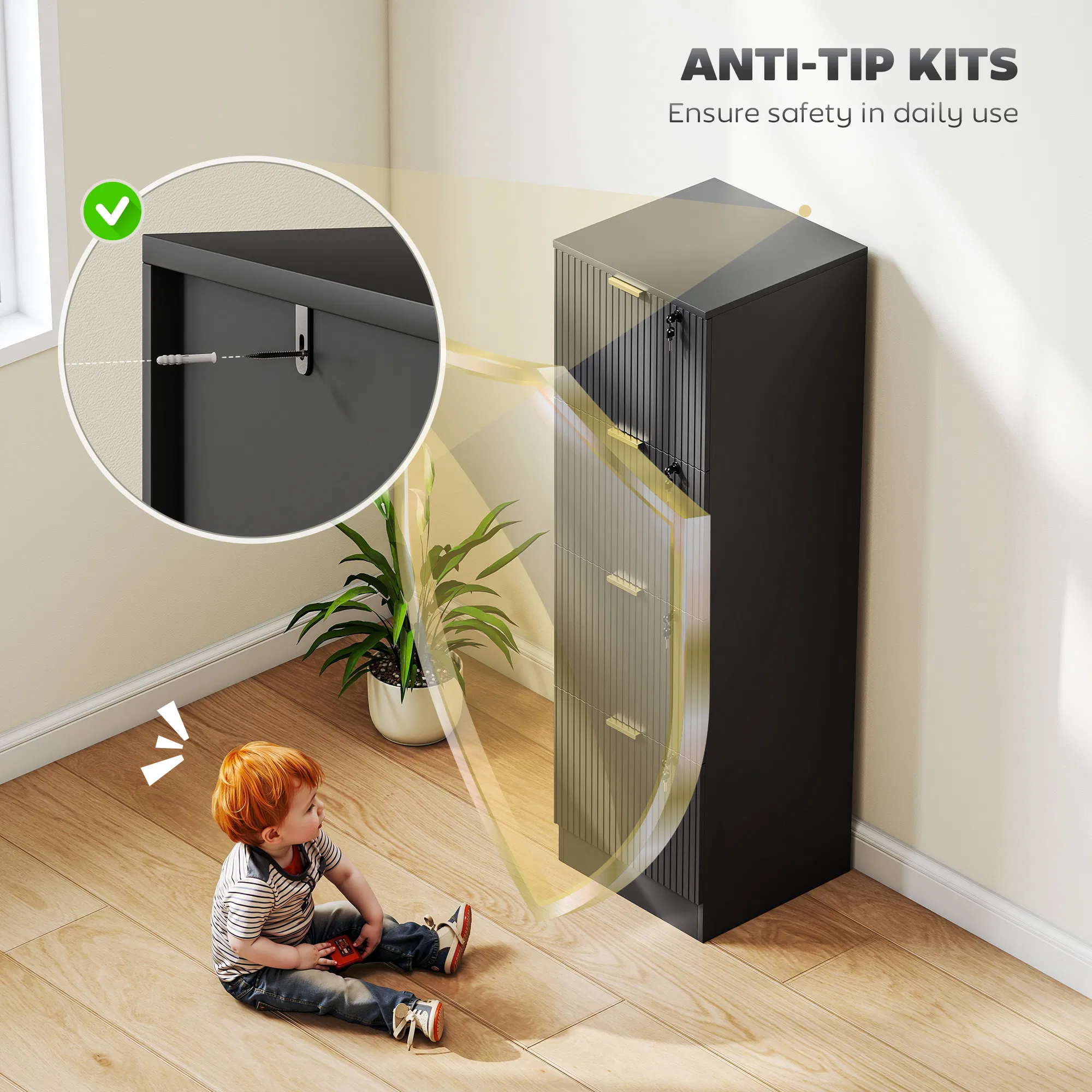 Lockable Filing Cabinet, picture 4 of 5