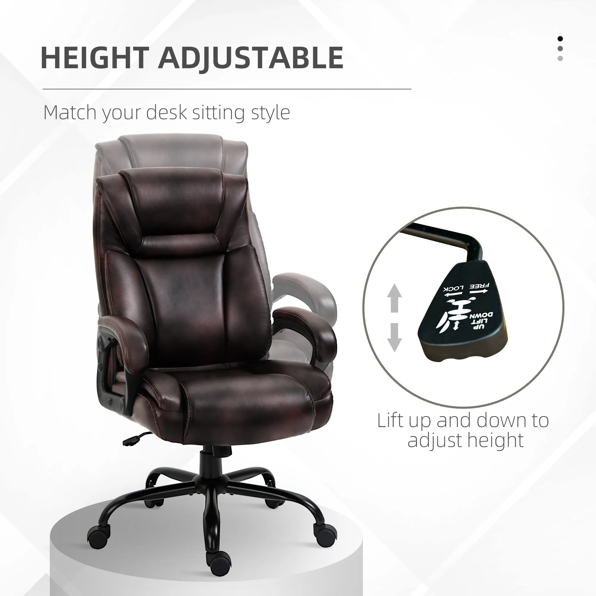 PU Leather Executive Office Chair, picture 2 of 5