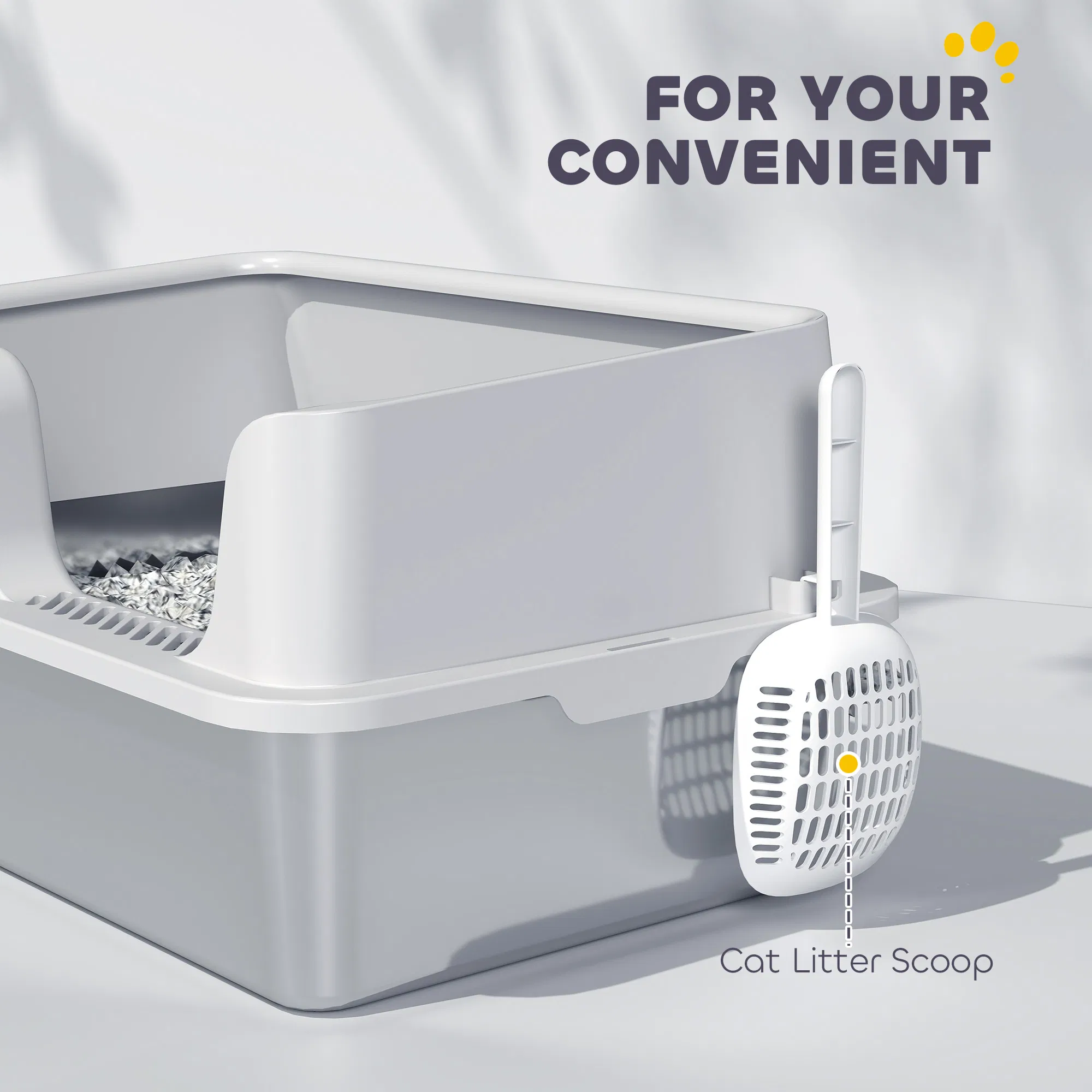 Stainless Steel Cat Litter Box with Lid with Scoop, High Sided, Non-Stick, & Anti-Urine Leakage, Easy Cleaning — image 1