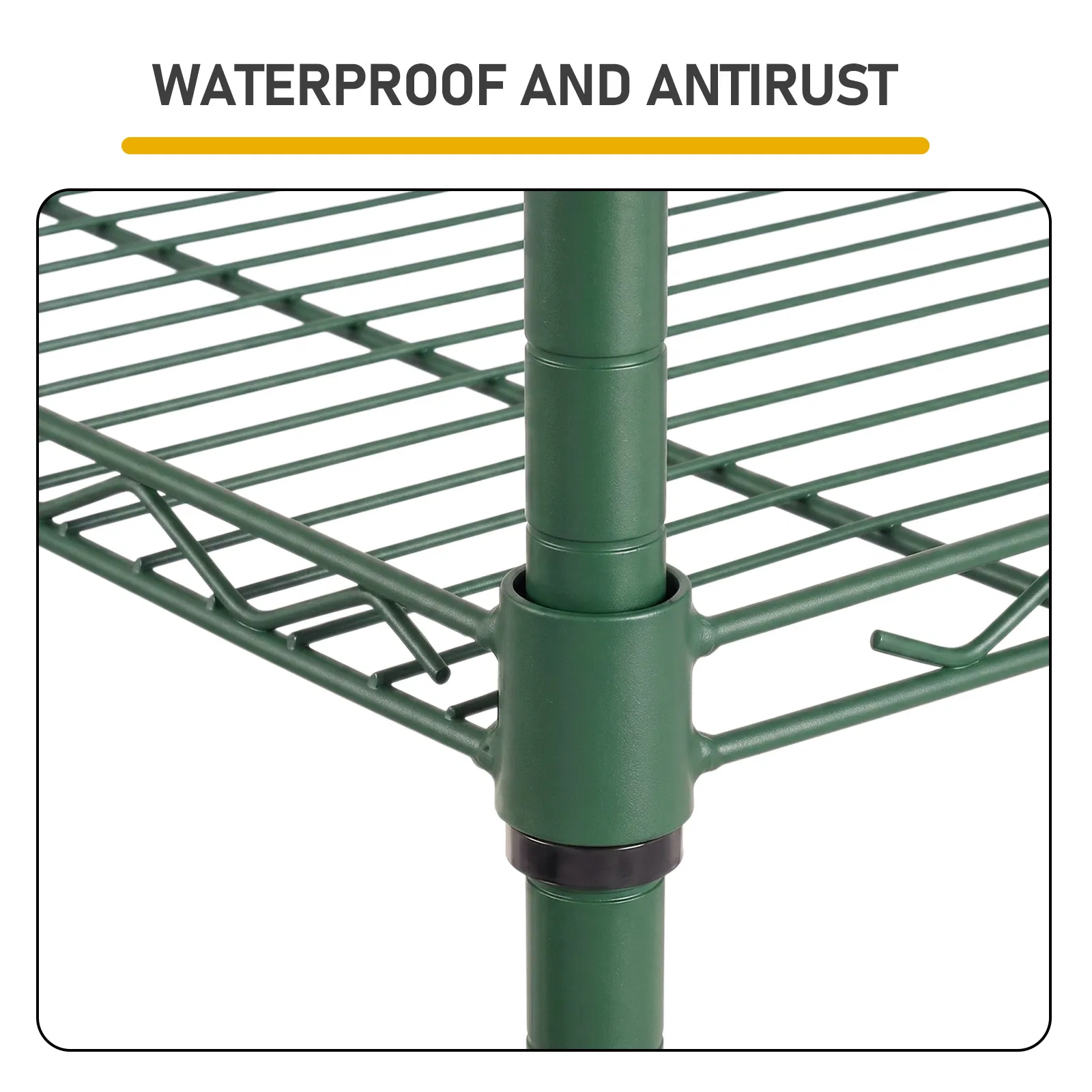 5-Layer Adjustable Display Rack Iron Household Shelf with Adjustable Feet 29.13*13.39*59.06in Forest… image 8