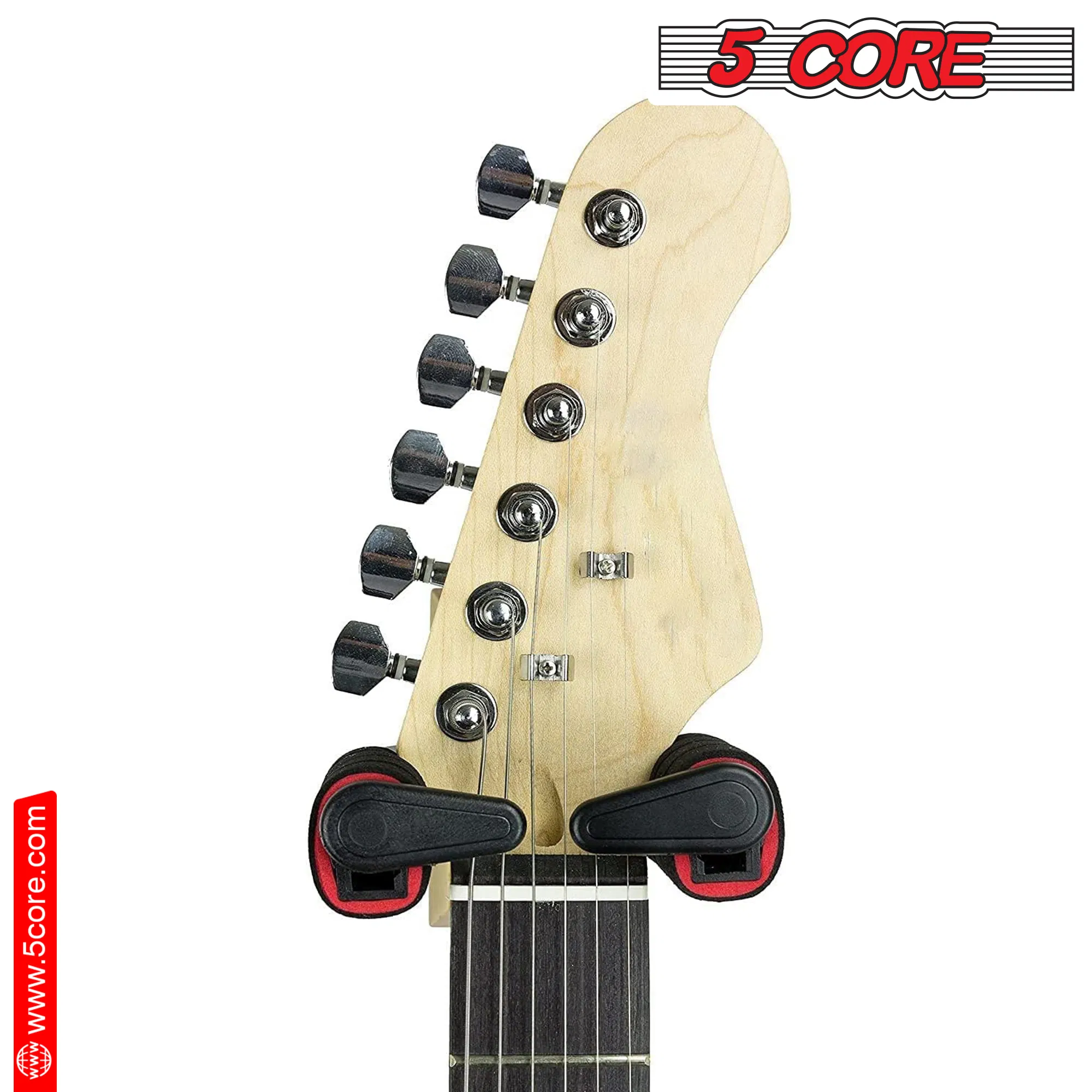 5Core Guitar Wall Mount Hanger Hook Metal Base Soft Padding Adjustable Rotatable Holder image 3
