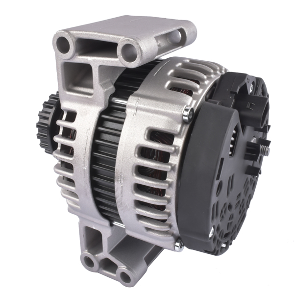 180A alternator decoupler pulley and mounting configuration