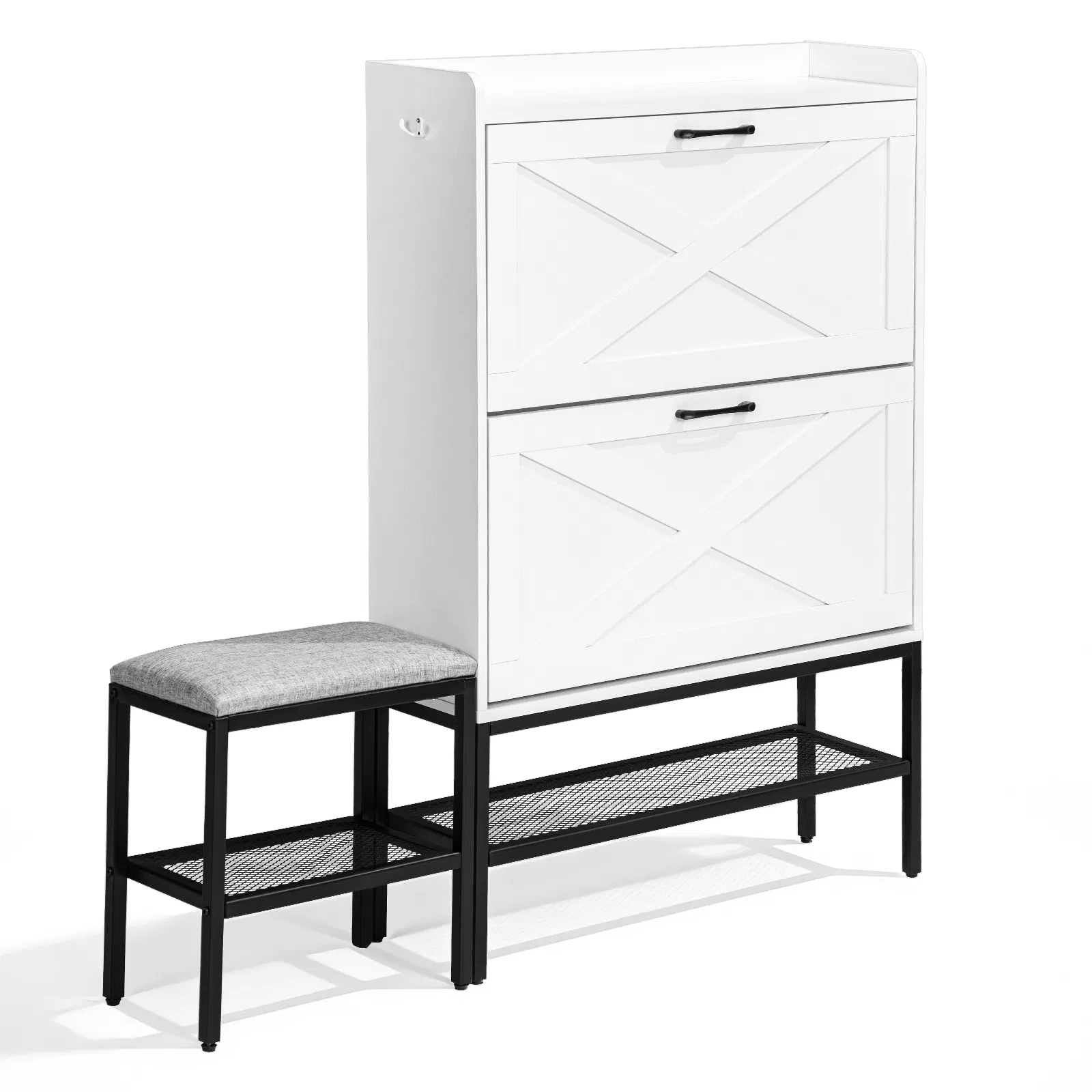 Barn Door Shoe Cabinet, picture 3 of 5