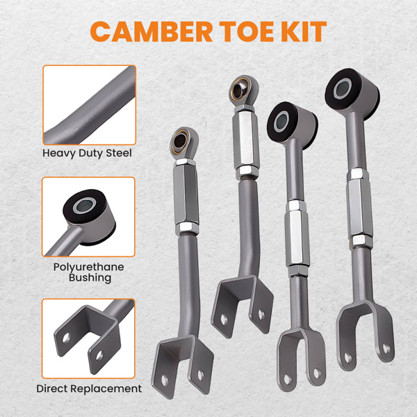 后外倾角调整臂 + 前束牵引  Adjustable Alignment Rear Camber Arm + Toe Traction Kit for Infiniti G35 2003-07-11