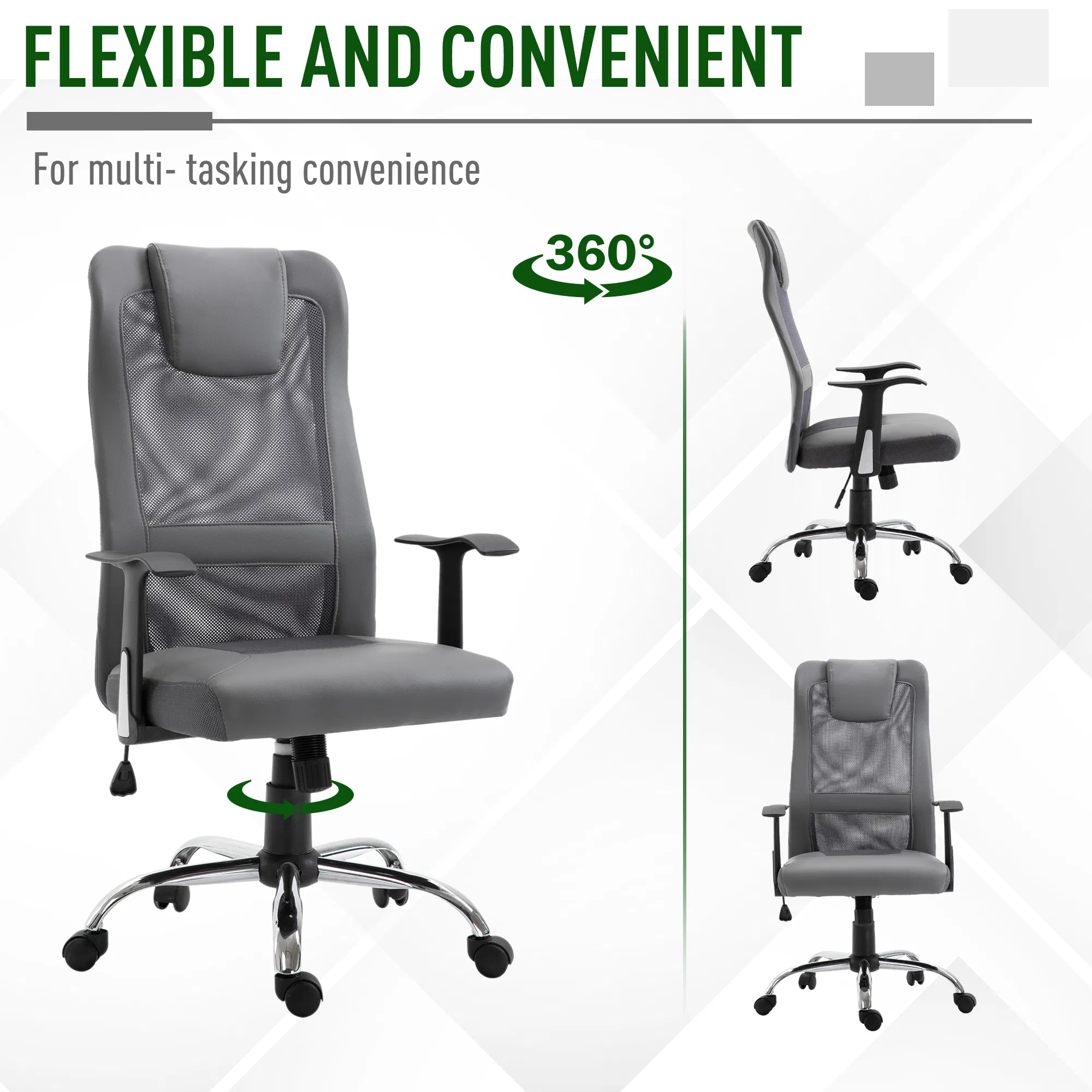 Office Chair High Back Mesh Ergonomic Computer Desk Seat Thick β photo 6
