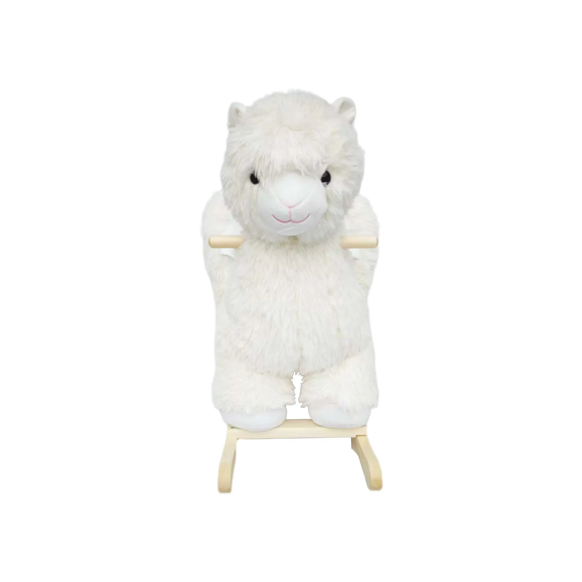 Kids Ride-On Rocking Horse Toy with Lullaby Song,Alpaca Rocking Toy with Hand Puppets and Safety Belt For… image 5