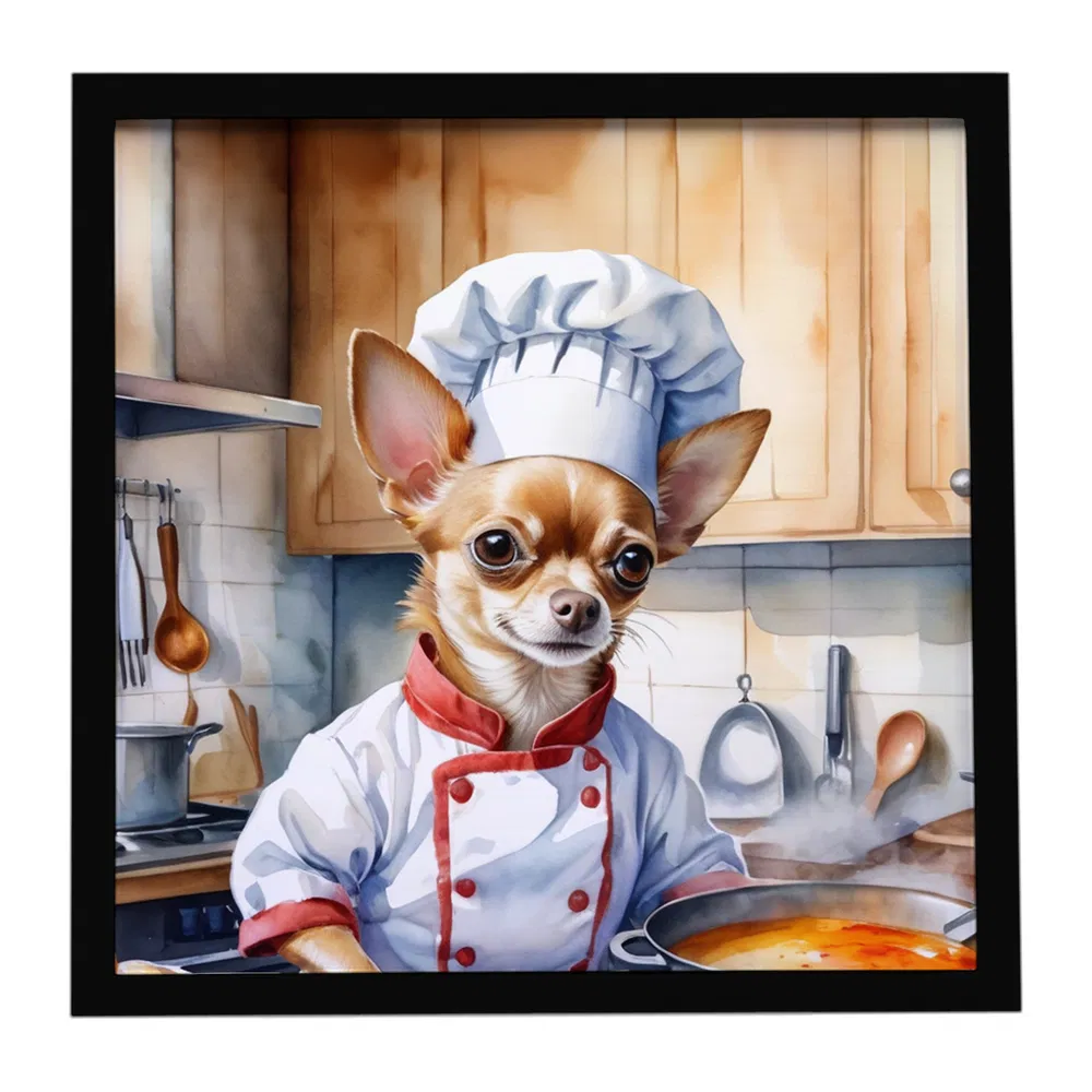 Framed Metal Print, Chihuahua Chef, picture 3 of 3