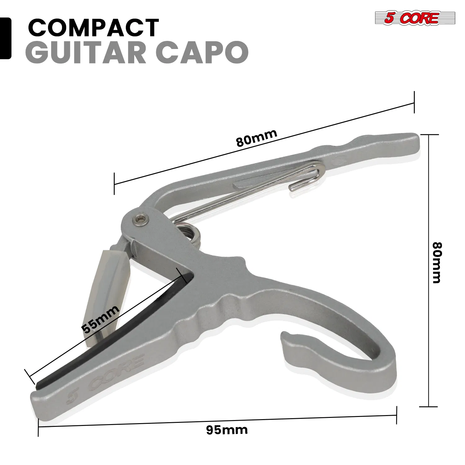 5 Core Guitar Capo Quick Change Acoustic Electric String Clip Banjo Mandolin Or Ukulele image 7