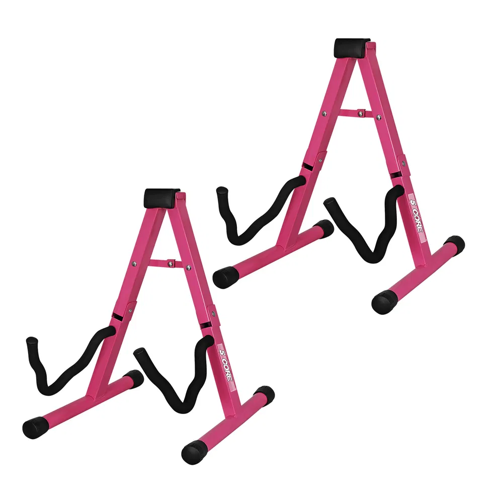 5 Core Guitar Stand 2PC A Frame w Soft Foam Arm Non Slip Rubber for Acoustic Electric Bass image 19