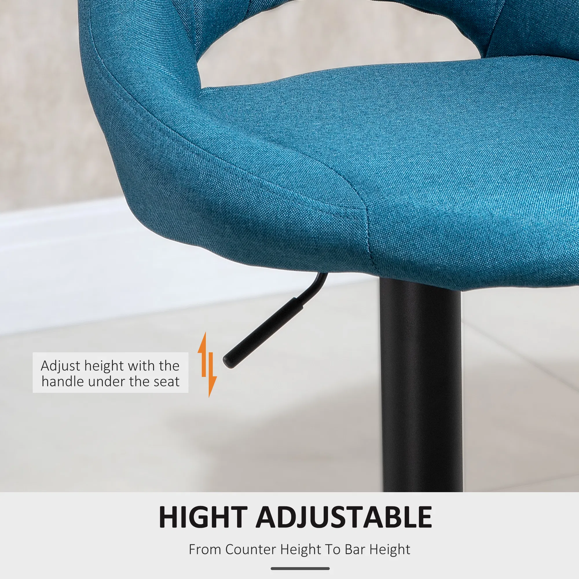 Swivel Bar Stools Set of 2, picture 4 of 5
