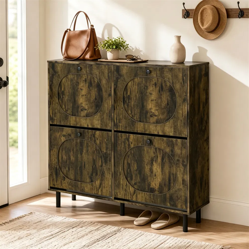 Narrow Shoe Cabinet with Flip Drawers, picture 5 of 5