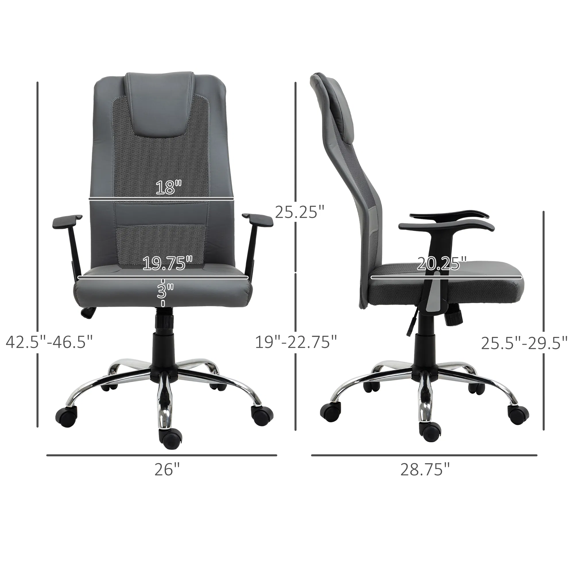 Office Chair High Back Mesh Ergonomic Computer Desk Seat Thick β photo 3