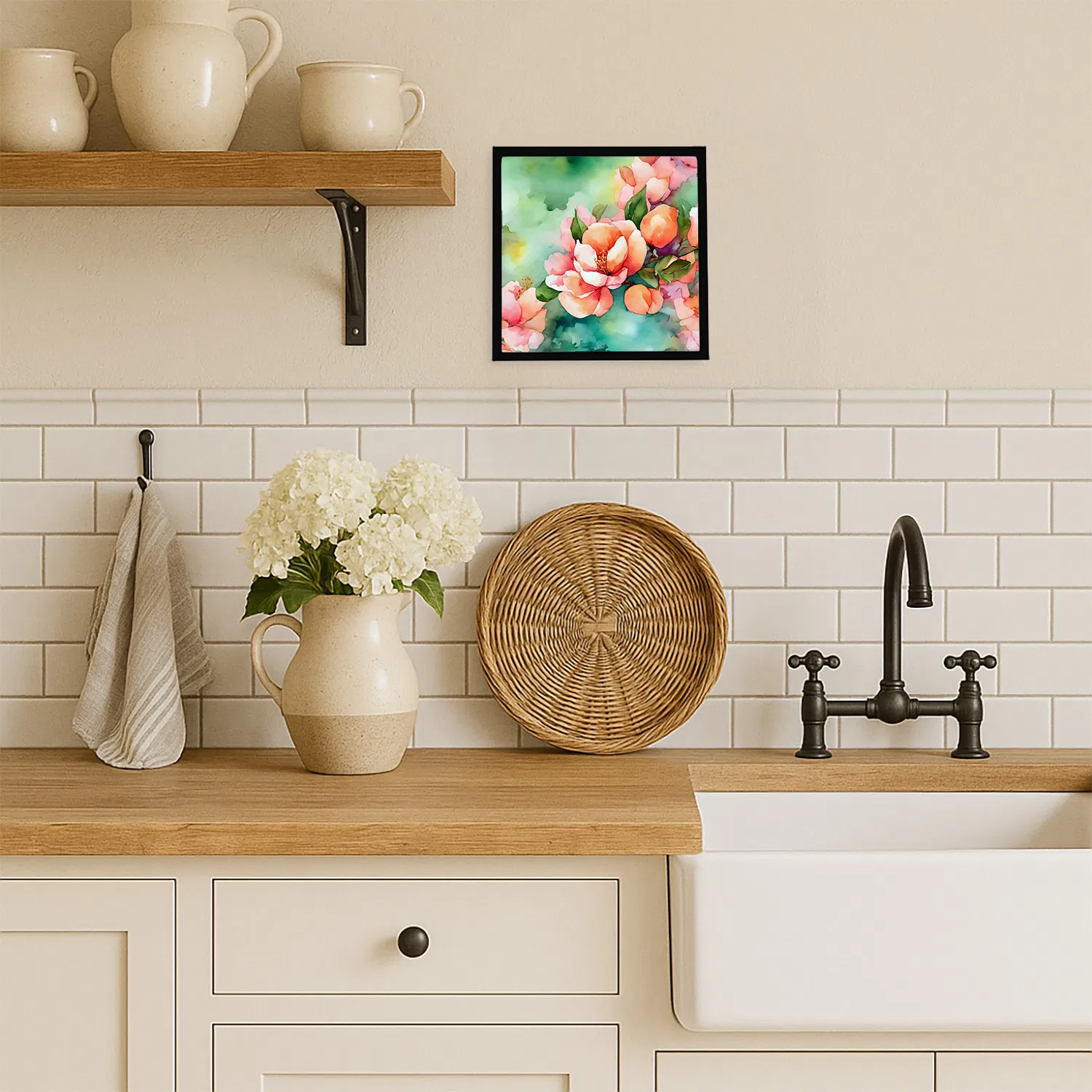 Framed Metal Print, Delaware Peach Blossom