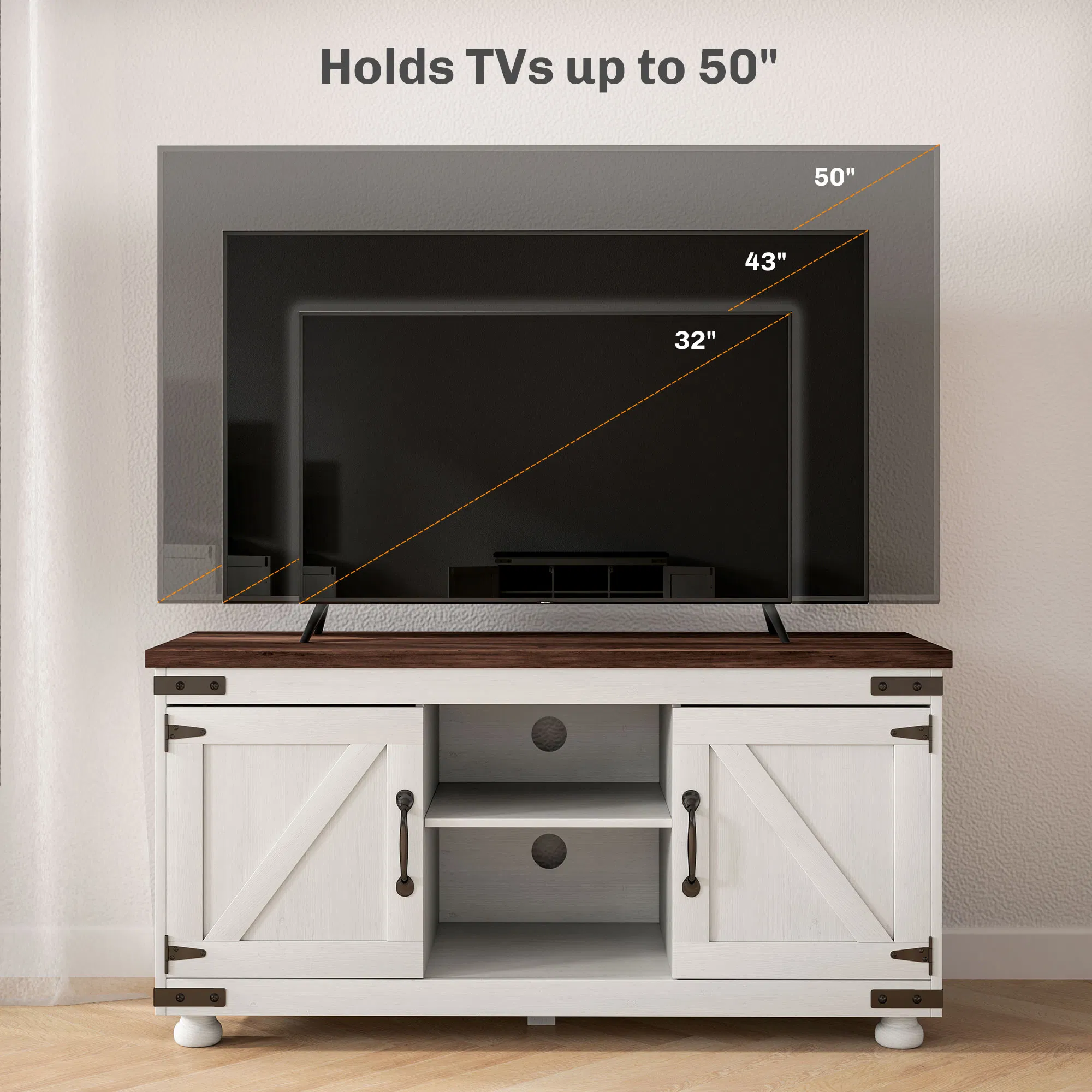 Farmhouse TV Stand, picture 3 of 5