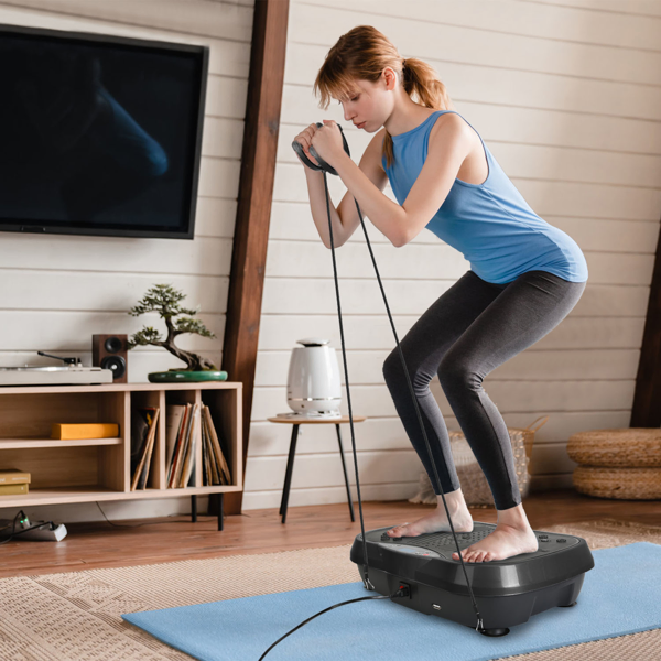 Vibration Plate Exercise Machine with 120 Speed Levels & 2 Resistance Bands, 331Lbs Load Capacity Whole Body Workout Machine USB Music Player for Home Weight Loss & Muscle Toning-21