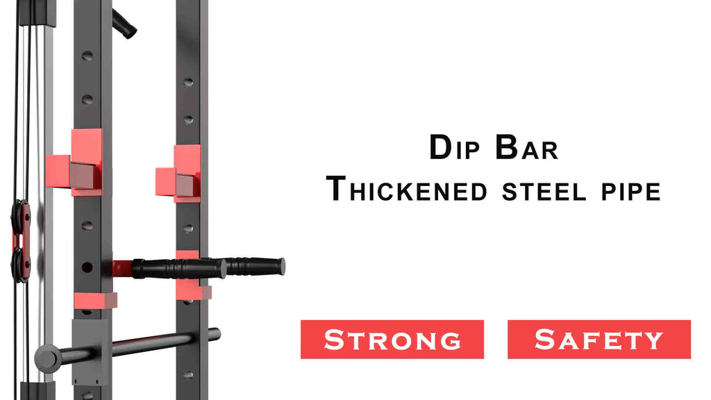 power rack with dip bar
