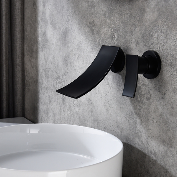 壁挂式浴室瀑布式水龙头Wall mounted bathroom waterfall faucet-17