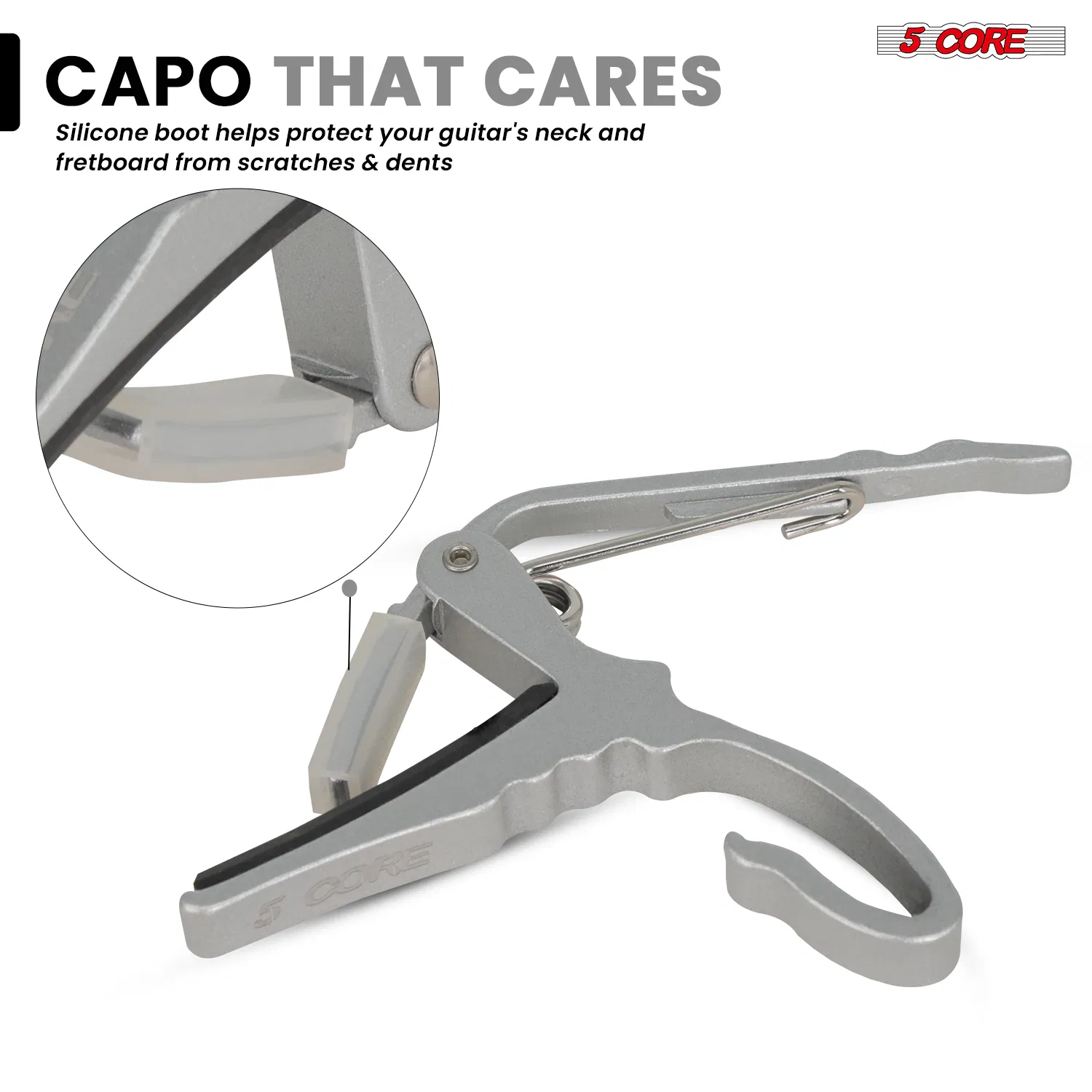 5 Core Guitar Capo Quick Change Acoustic Electric String Clip Banjo Mandolin Or Ukulele image 5