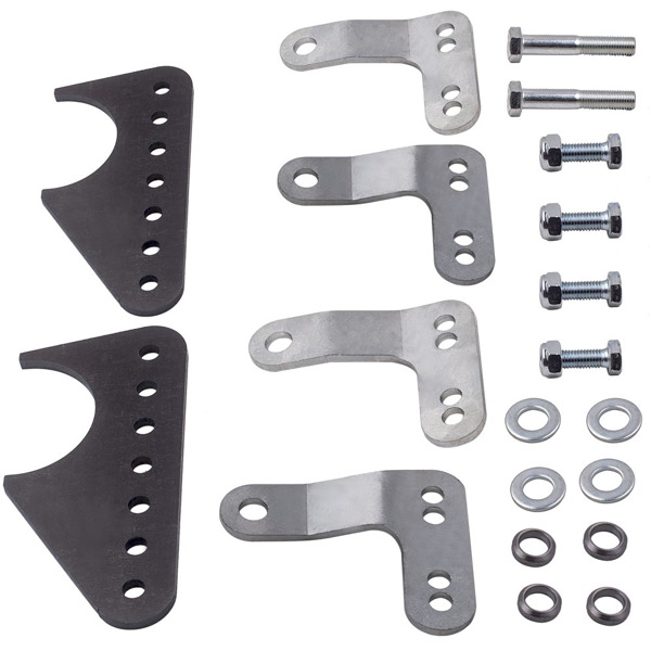 降低套件Universal Coil-Over Rear Lower Kit Adjustable Shock Mount Brackets Steel for 3