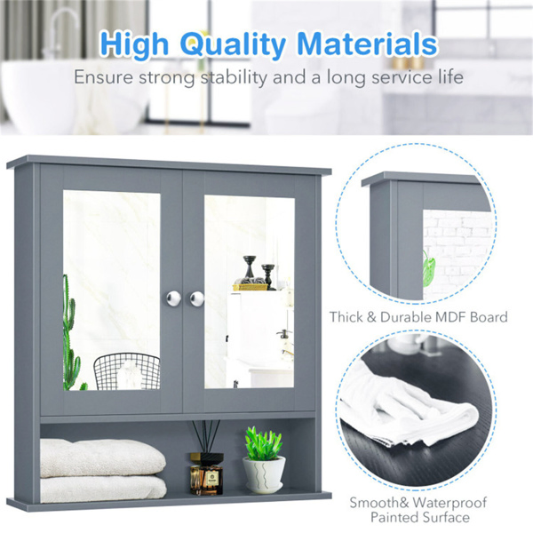 灰色浴室柜带镜子(amazon shipping-发货, WALMART/AMAZON禁止销售)-19