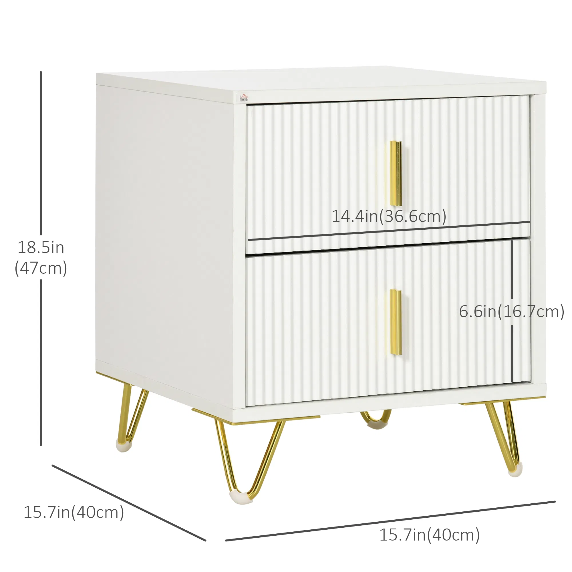 Nightstand with Two Drawers, picture 3 of 5